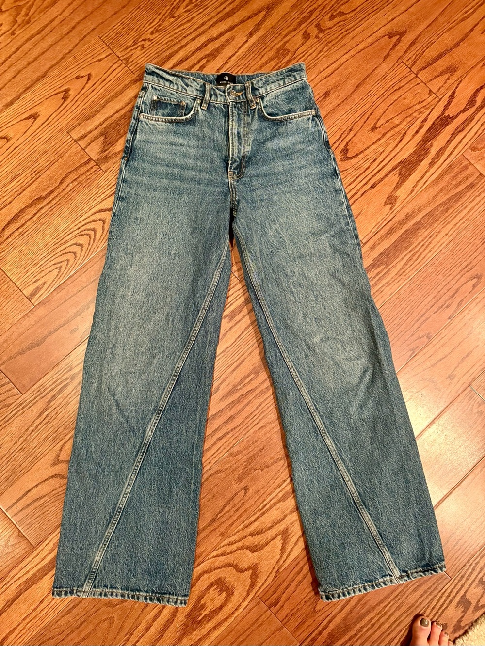 ANINE BING Brie Jean in Cabana Blue in Size 26